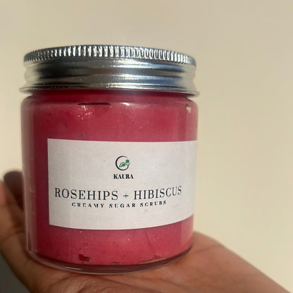 Rosehip + Hibiscus creamy sugar scrub