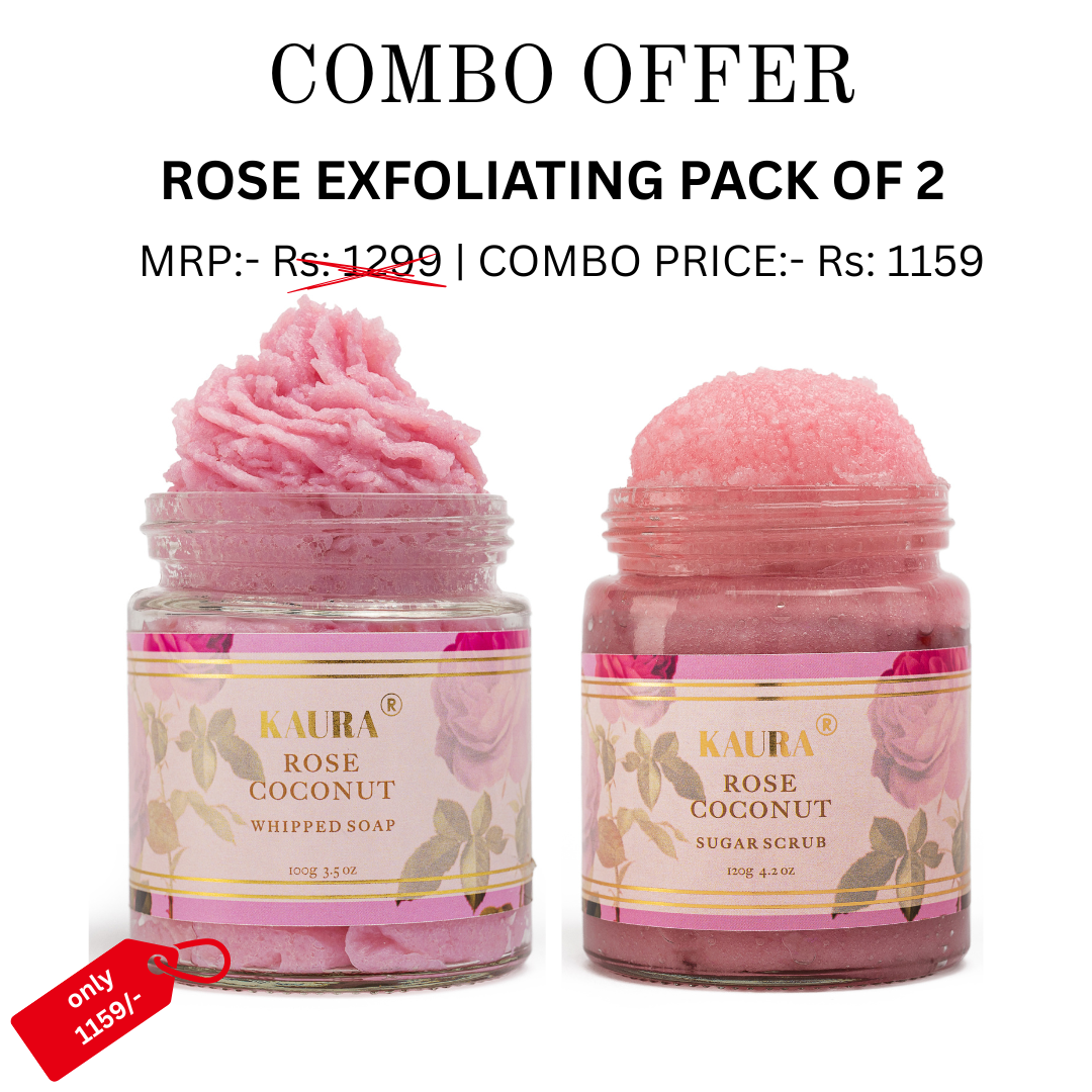 Rose exfoliating pack of 2