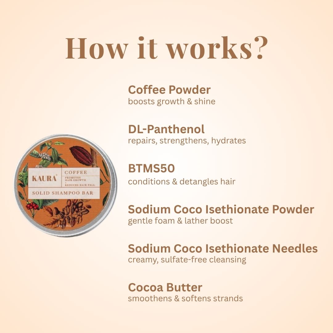Coffee Solid Shampoo Bar