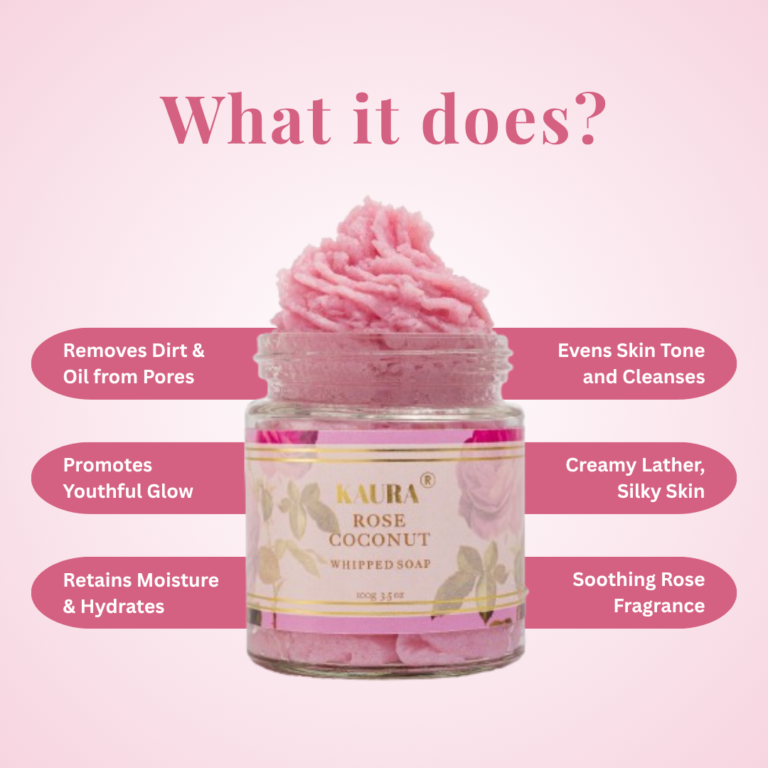 Rose Coconut Whipped Soap