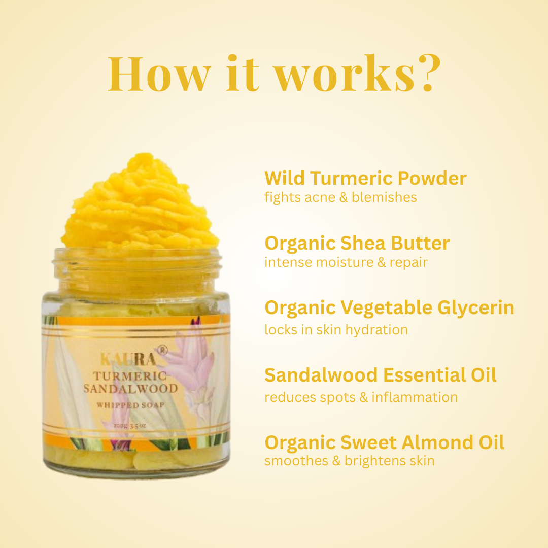 Turmeric + Sandalwood Whipped Soap