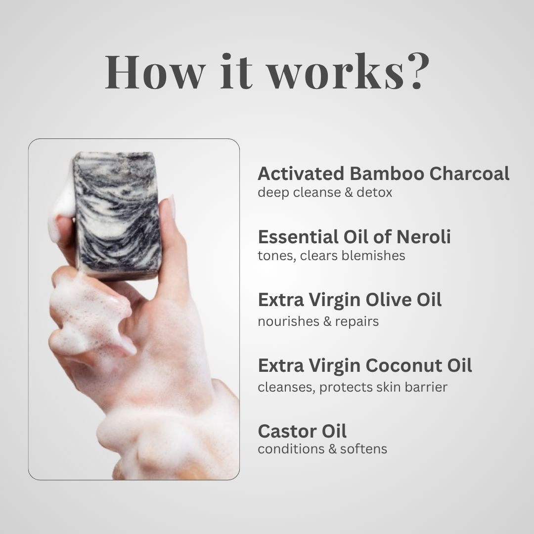 Charcoal + Neroli Soap