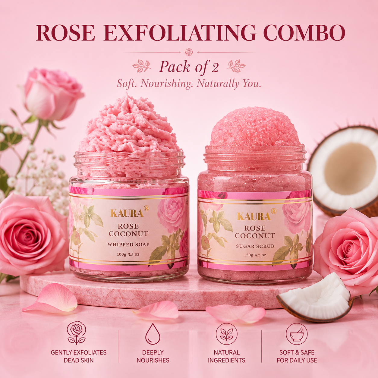 Rose Exfoliating (Pack of 2)