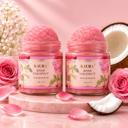 Rose Coconut Sugar Salt Scrub