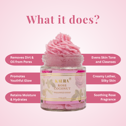 Rose Coconut Whipped Soap