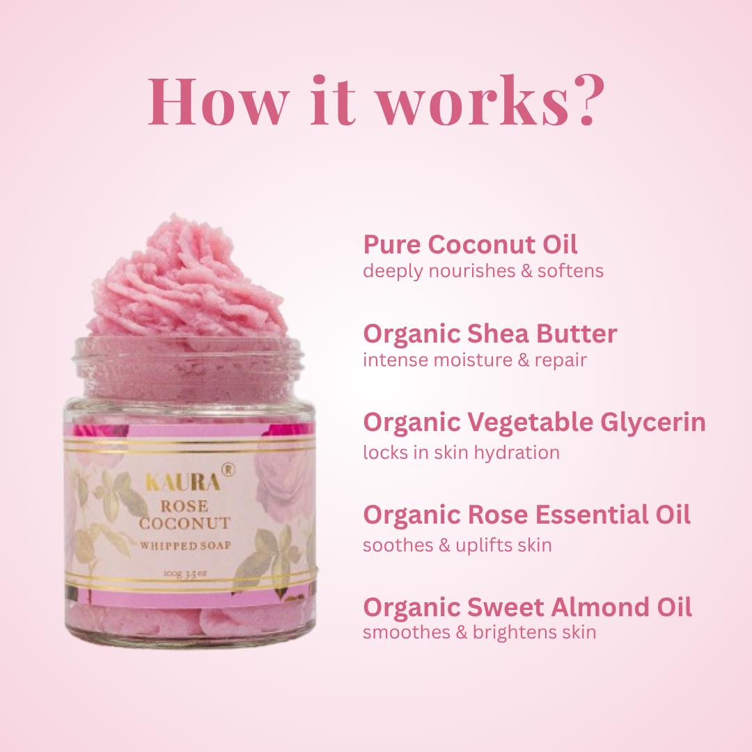 Rose Coconut Whipped Soap