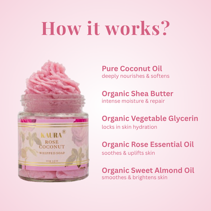 Rose Coconut Whipped Soap