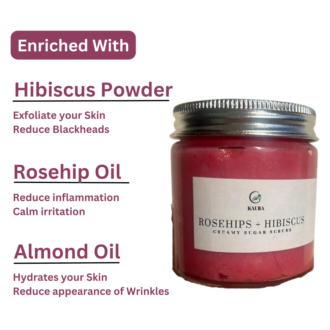 Rosehip + Hibiscus creamy sugar scrub