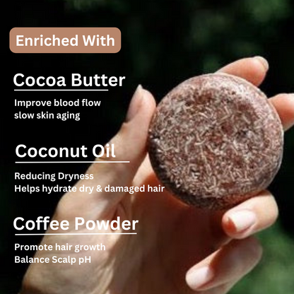 Coffee Solid Shampoo Bar ( Promotes Hairgrowth + Reduces hairfall )