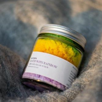 Kaura bath with rainbow creamy sugar face/body scrub